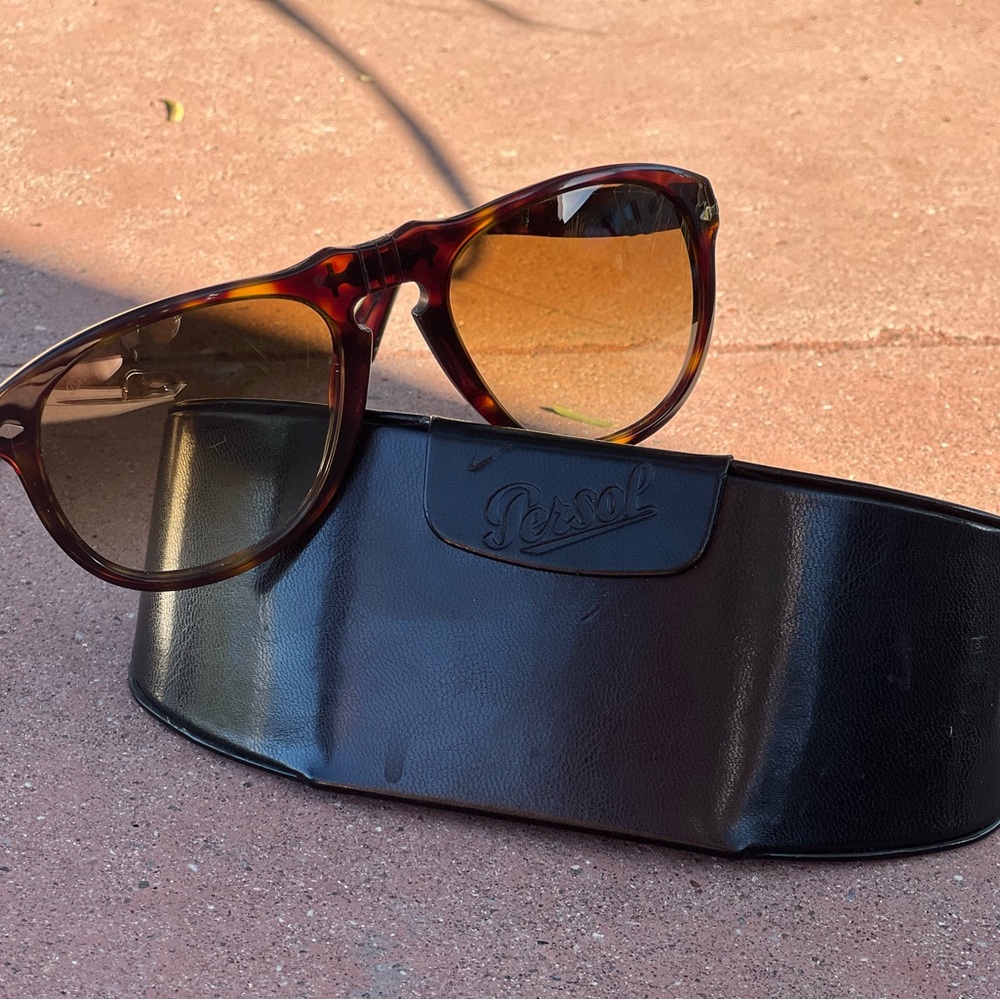 Persol Brown Sunglasses with Black Case